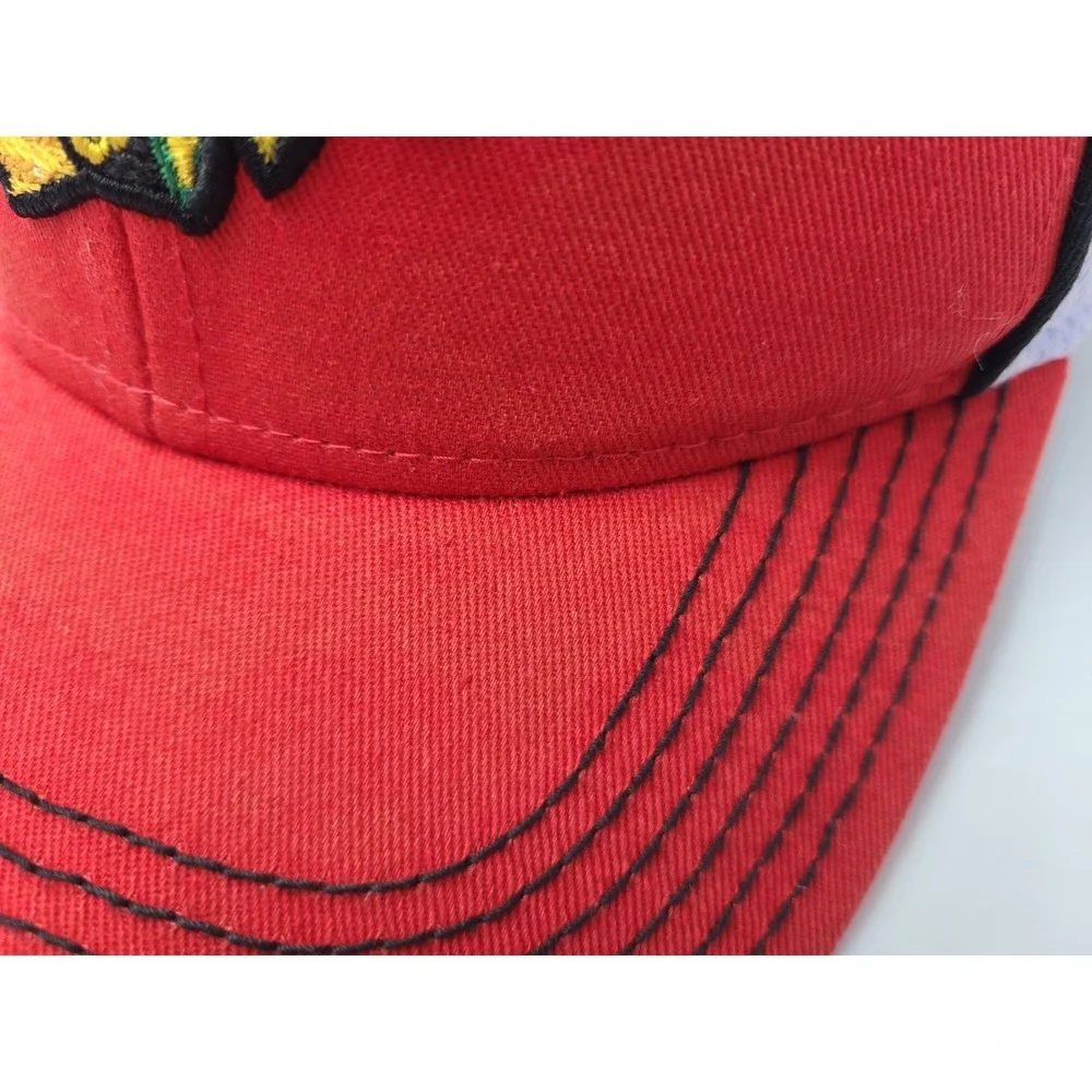 Youth Chicago Blackhawks Mesh Trucker Snapback Hat Cap Boys NHL Hockey Red White